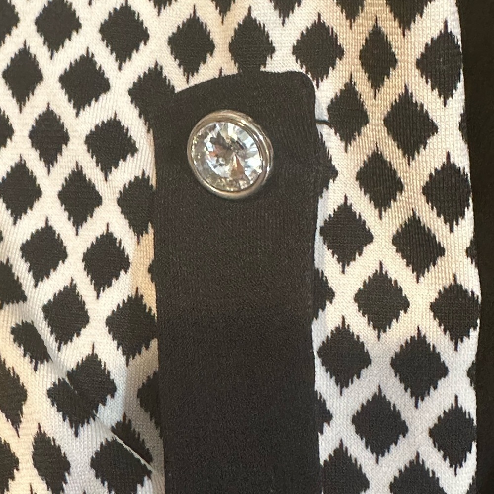 Susan Lawrence women’s black & white stretch tunic size XL - Picture 4 of 12